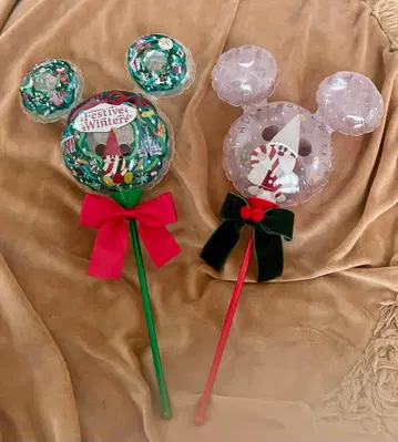 도쿄 디즈니 리조트 손잡이 벌룬 릴린린 2개 세트 크리스마스