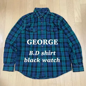GEORGE 90s 00s 블랙워치 플란넬 셔츠