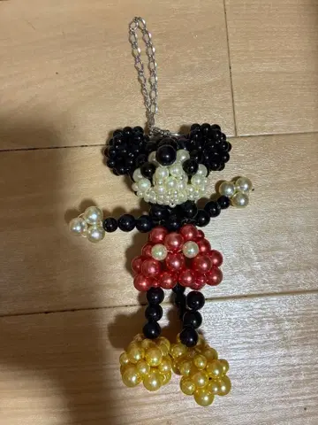 미키마우스 미니 비즈 아트 키링