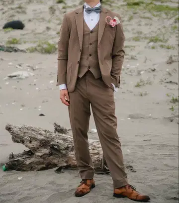 턱시도 남성용 자켓, 베스트, 팬츠 3종 세트