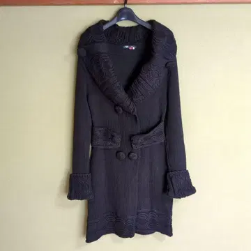 ogo 블랙 니트 코트 수입