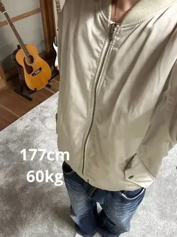 MA-1 스타일 베이지 자켓 리버서블