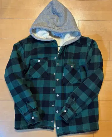 Champion 그린 블랙 체크 자켓 M