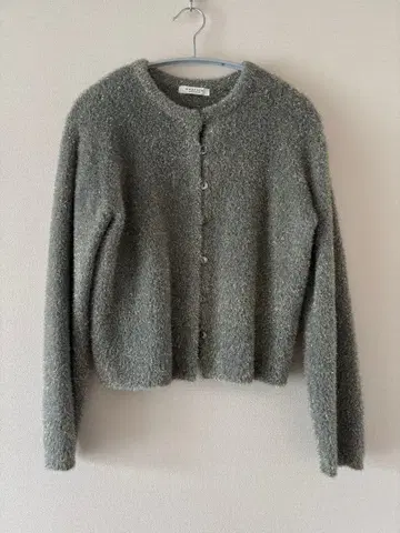 MACPHEE 렉스 셔닐 크루넥 가디건