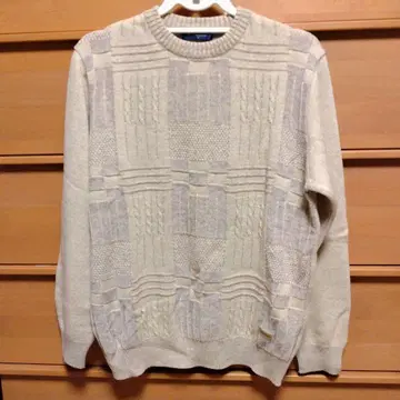 Golden Bear 케이블 니트 스웨터 크림색