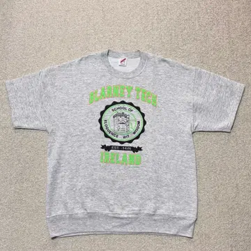 JERZEES 반팔 맨투맨 90s 그레이 빈티지
