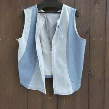 안트게이지 패치워크 데님 베스트