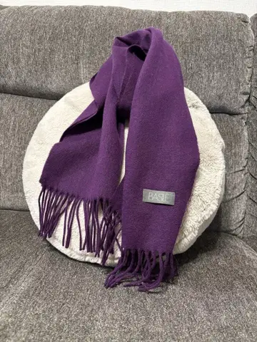 BASIL 머플러 스톨 캐시미어 울 퍼플 보라색