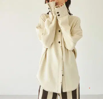 TODAYFUL 스티치 울 셔츠 자켓