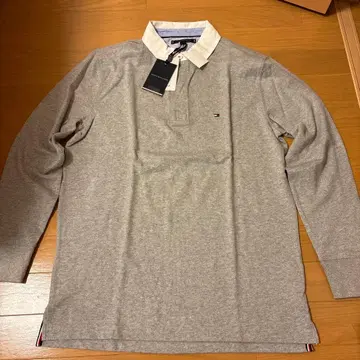 TOMMY HILFIGER 그레이 긴팔 피케 셔츠 택 포함 새상품