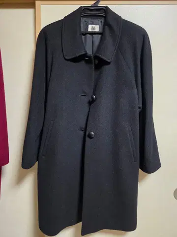 라팡 블랙 롱 코트