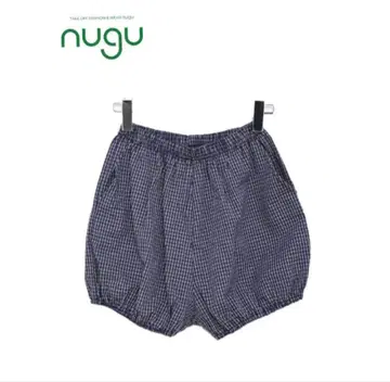[ nugu ] [ haku ] 체크 호박 밴딩 숏팬츠 네이비