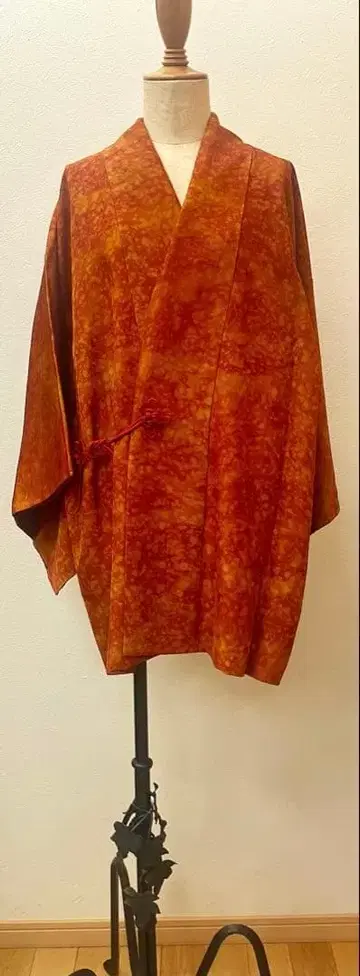 미사용 새상품 시치츠키 세련된 황토색과 브라운의 로우케츠 염색 도중기