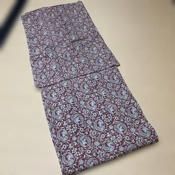 초코 민트 배색! 순수 실크 코몬 기모노 봉황 당초