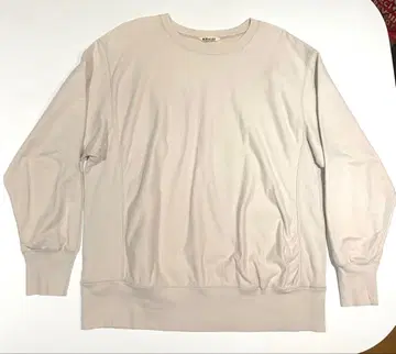 AURALEE 베이지 크루넥 트레이닝복