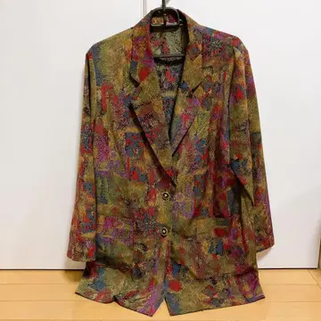 올 패턴 테일러드 자켓