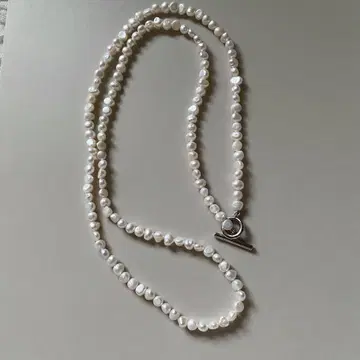 담수 펄 목걸이 롱 만텔