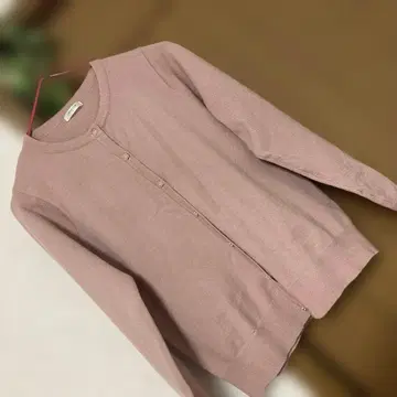 핑크 가디건 꽃 모양 버튼