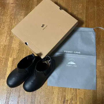 [ 새상품 ] PENNY LANE 블랙 사이드 고어 숏부츠 합성 피혁