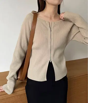 카프리슈 마쥬 2way 지퍼 니트