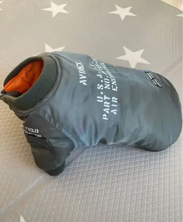 AVIREX MA-1 자켓 강아지 의류 M 그레이