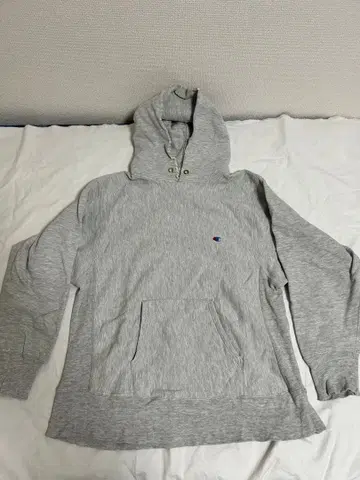 Champion 그레이 후드 부착 후드티