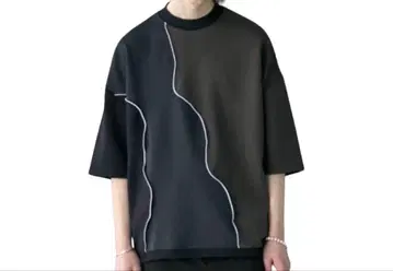 PUBLIC TOKYO 멜로우 종이상자 절개 TEE 반팔 T셔츠