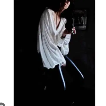 FUMIKA UCHIDA 실크 블랙 긴팔 셔츠