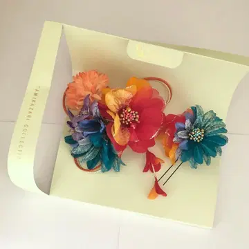 머리 장식 꽃 라메 믹스