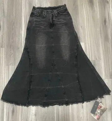 [ ABI TOKYO ] 블랙 데님 플레어 스커트 [ 새상품 택 포함 ]