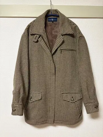 랄프 로렌 자켓 코트 하운드투스 체크 패턴