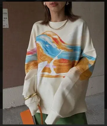 Ameri HAILEY WAVE ART SWEAT 맨투맨 트레이닝복