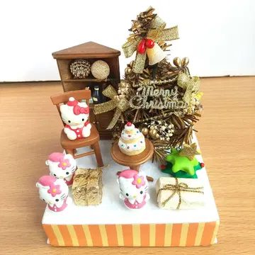헬로키티 디오라마 크리스마스 트리 세트 [레트로]