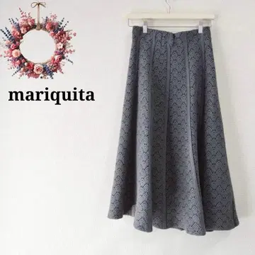 올 패턴 니트 스커트 플라멩코 머메이드 리메이크 기하학 패턴 엘레강트