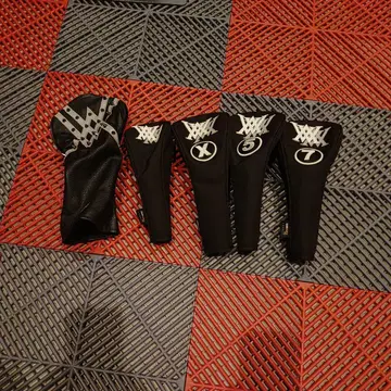 블랙 골프 헤드커버 5개 세트