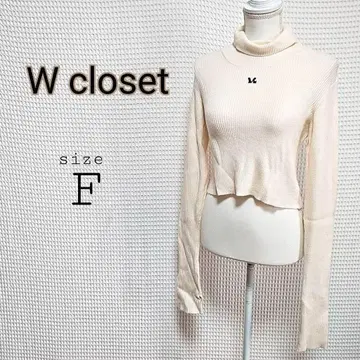 W closet 터틀넥 크롭 니트 F 사이즈 썸홀