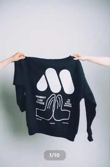 [ 새상품 미사용 ] 모스버거는 최고 맨투맨 네이비 L 사이즈