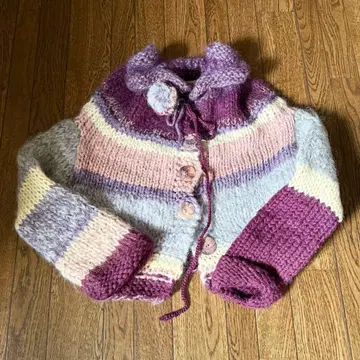 핸드메이드 손뜨개질 가디건