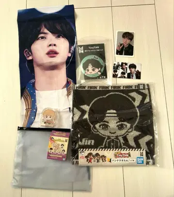 BTS 진 군 6종 세트 (타월, 배지, 카드 등)
