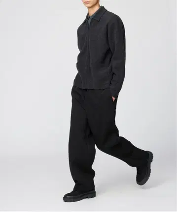 새상품급 UNIQLO:C 맨투맨 와이드 팬츠 블랙 S