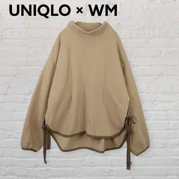 UNIQLO x WM 플리스 모크넥 풀오버 M 베이지