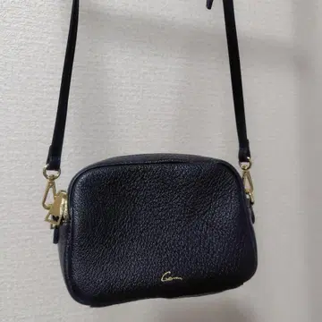 블랙 가죽 숄더백