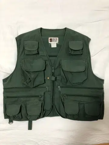 STREAM DESIGNS 낚시용 조끼 L 사이즈 다크 그린