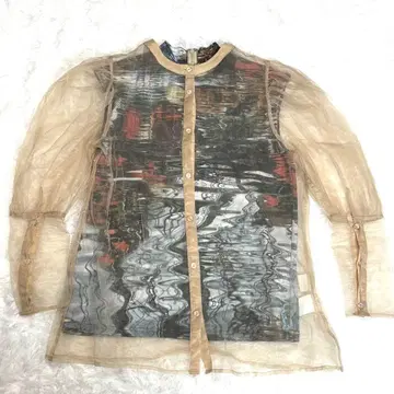 Ameri MEDI PRINT LAYERED SHEER SET TOP