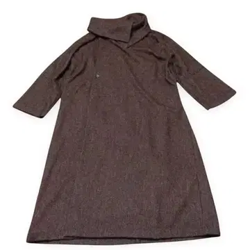 [53] 카스타네/여성용/브라운/하이넥 롱 코트