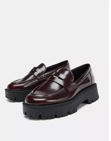 ZARA 페니 트랙 밑창 플랫폼 모카신 통굽 로퍼 36