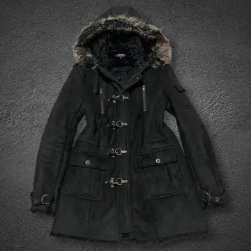 in the attic fur hooded fireman jacket