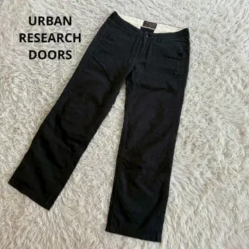 URBAN RESEARCH DOORS 블랙 치노 팬츠