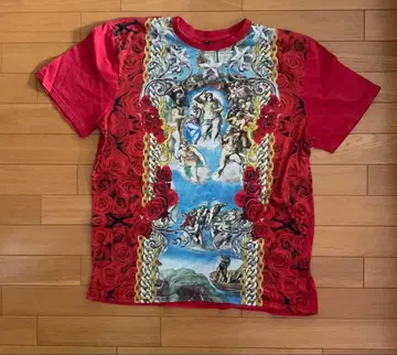 아트 프린트 T셔츠 구제 의류 레귤러