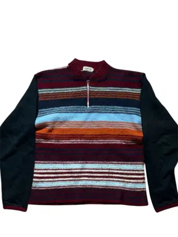 Chilos 멀티 컬러 지퍼 스웨터 M